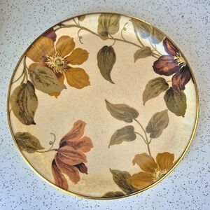 Arnold Designs Round Orange Leaf Fiberglass Tray